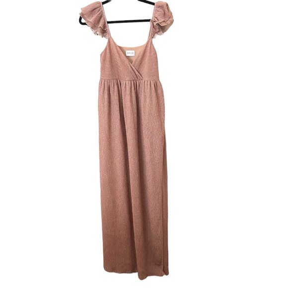 SAYLOR Imara Metallic Maxi Dress Maternity Sz Small - Picture 3 of 7